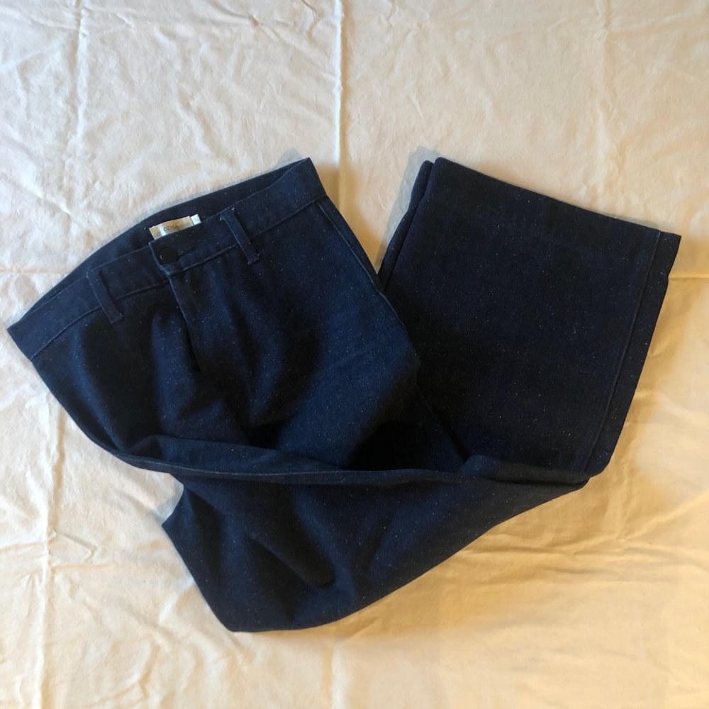 OZMA Wide Leg Jean in Speckled Indigo